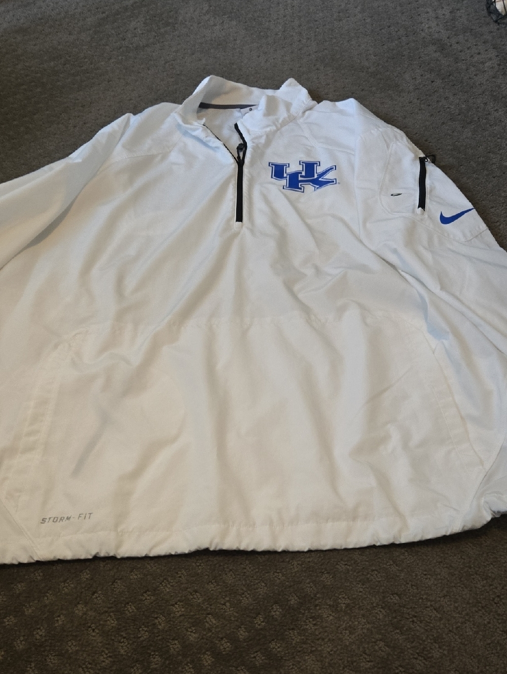 Nike Storm Fit White Pullover with Blue UK Logo